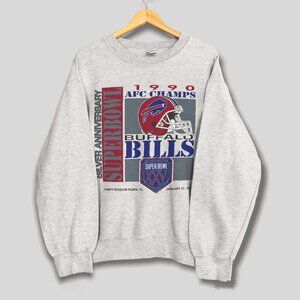 Vintage Super Bowl 1990 Buffalo Bills AFC Champs shirt Retro 90s Sweatshirt